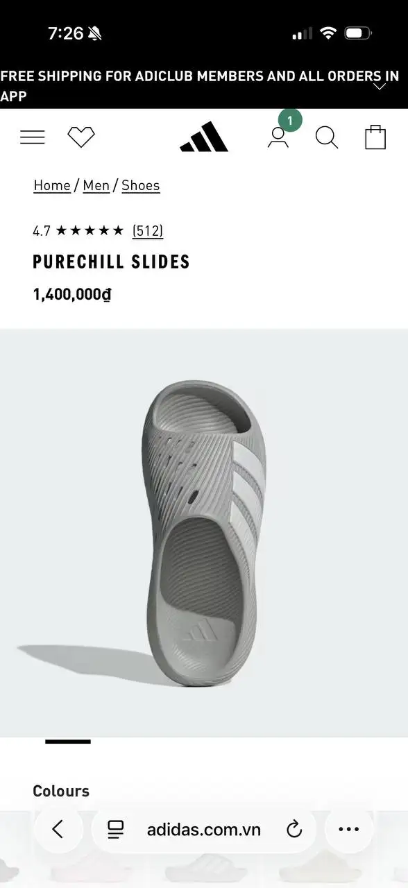 Adidas PURECHILL SLIDES 41 размер