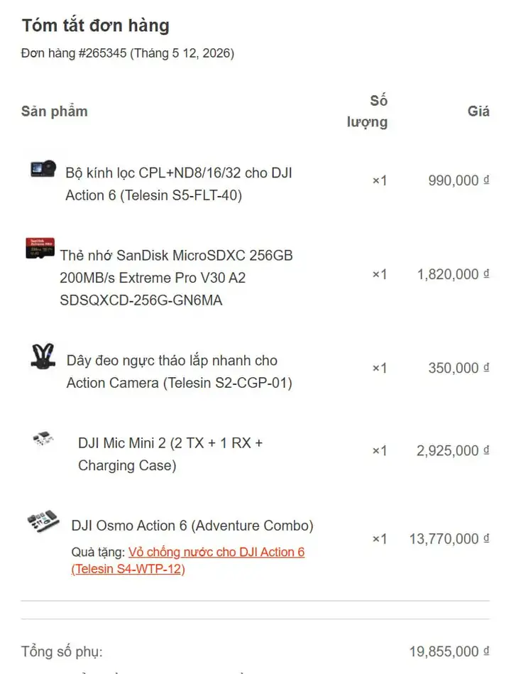 DJI Action 6 Adventure Combo + DJI Mic Mini 2