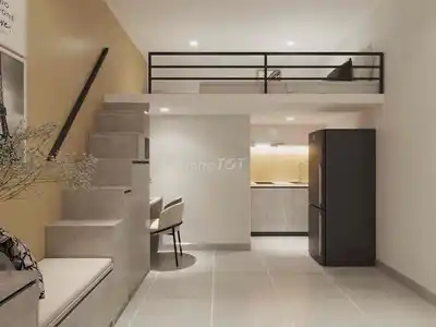 Двухуровневая студия с мебелью у Crescent Mall и Tan Thuan, 35м2