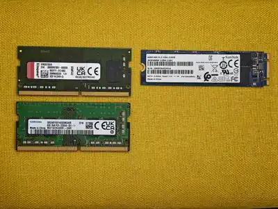 Комплектующие для ноутбука: Kingston DDR4, Samsung DDR4, SanDisk M.2