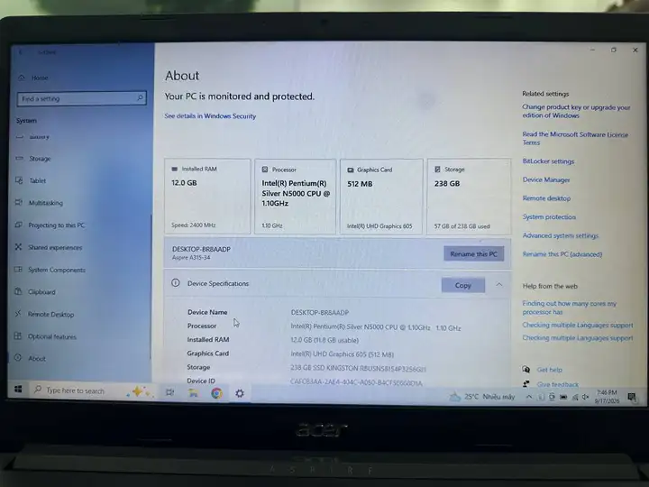 Ноутбук Acer Aspire N19H1