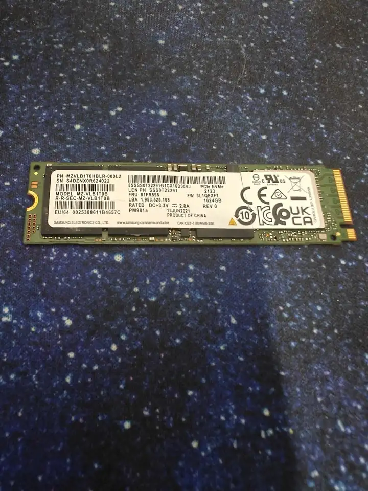 Samsung PM981a 1TB NVMe PCIe M.2 SSD