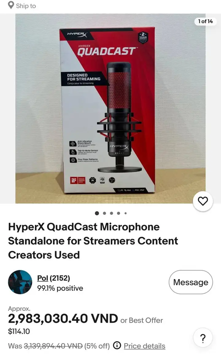 Микрофон HyperX QuadCast