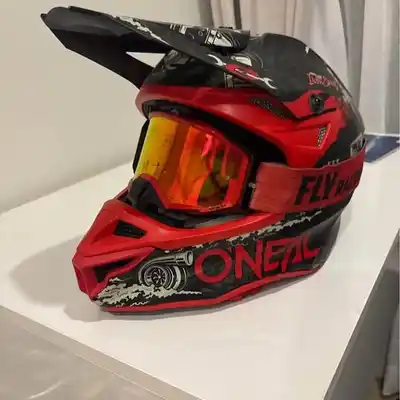 Эндуро шлем, очки Fly Racing