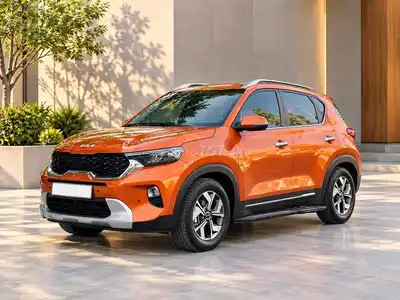 Kia Sonet Luxury 2022 цвета марсианский красный