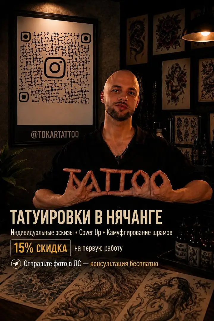 Тату-мастер, индивидуальные эскизы