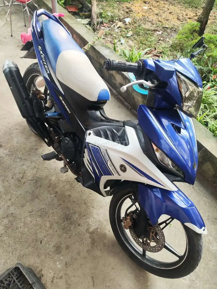 Yamaha Exciter 135 2014 белый-синий, родной двигатель, отличное состояние