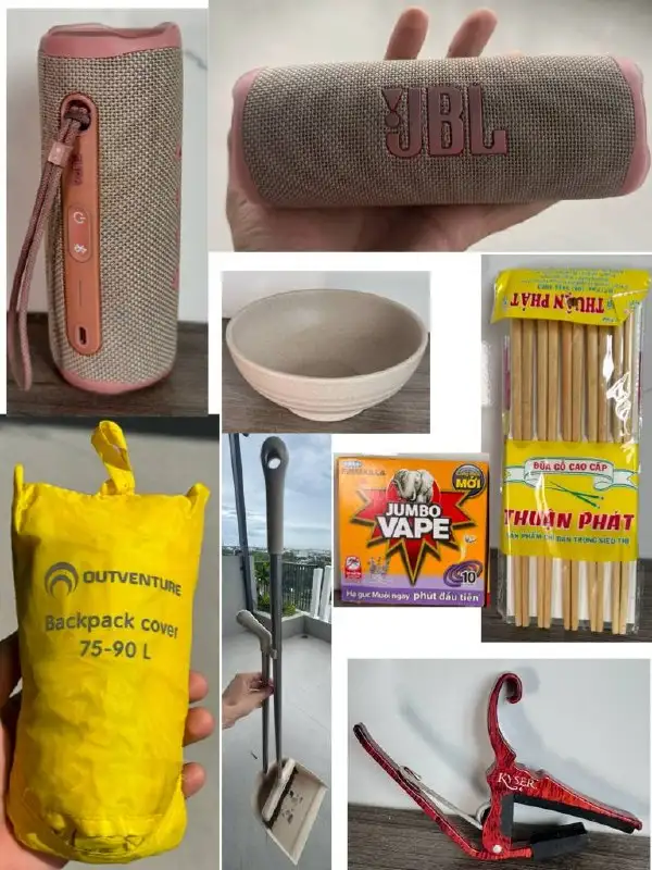 Колонка JBL Flip 6 и остатки вещей