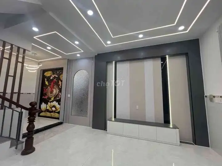 3-этажный дом на Тан Ки Тан Куи рядом с Aeon, переулок 4м у mặt tiền 5.95T