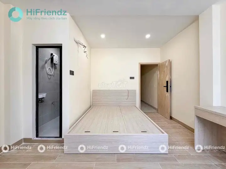 Рядом с перекрестком Фу Нюань, студия с балконом, 40 м², полная меблировка, отдельная стиральная машина