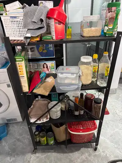 Черная полка складная