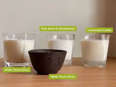 Аромасвечи PaloSanto&Sandalwood, Limoncello Creme, White Tea & Citrus