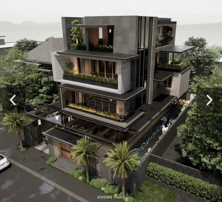 Вилла 3 этажа, 4 спальни, 400 м²