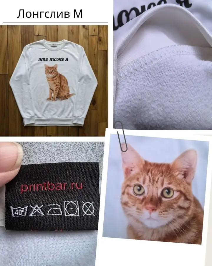Лонгслив с котиком