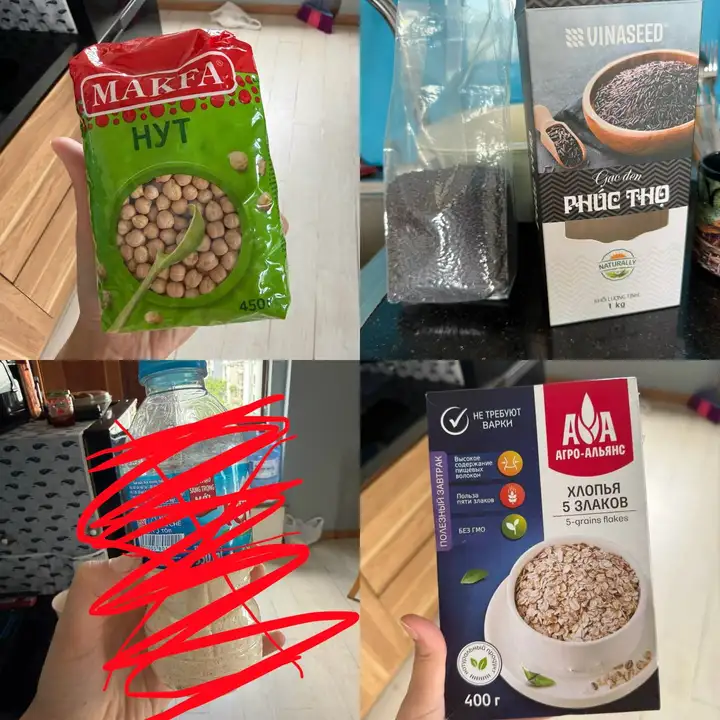 Крупы, порошок, ваза, ведро, Библия