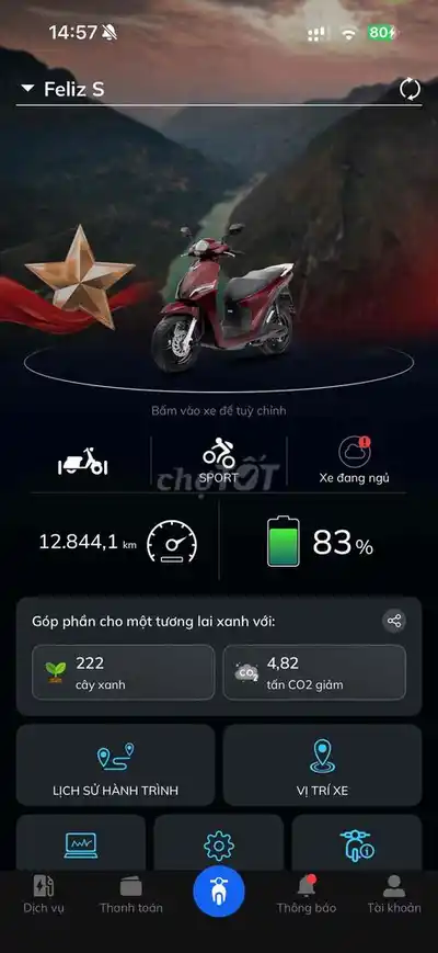 VinFast Feliz S 2023 Красный 13000 км