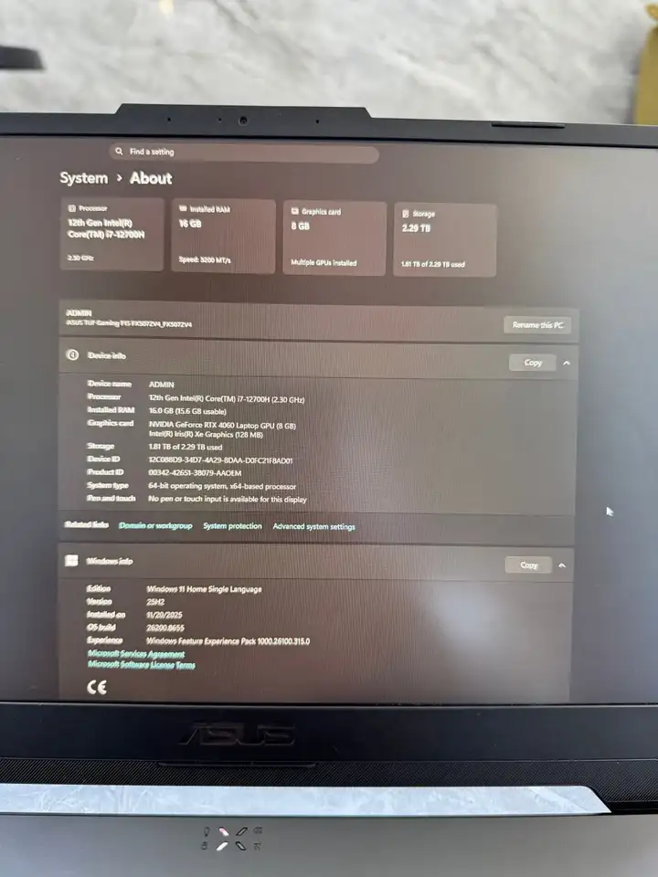ASUS TUF GAMING F15