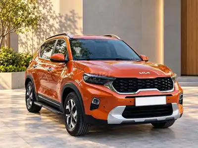 Kia Sonet Luxury 2022 цвета марсианский красный