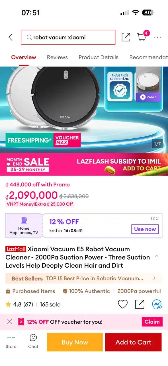 Робот-пылесос Xiaomi Vacuum E5