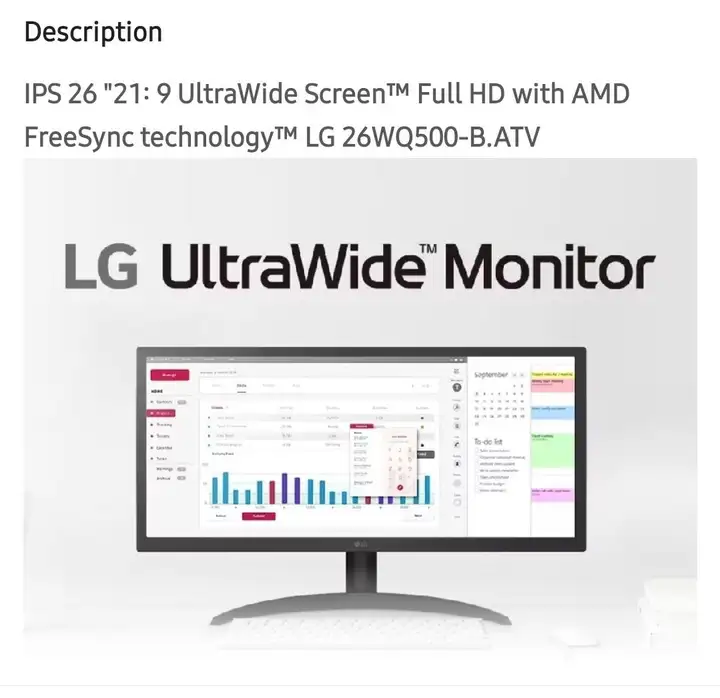 Монитор LG 26WQ500-B