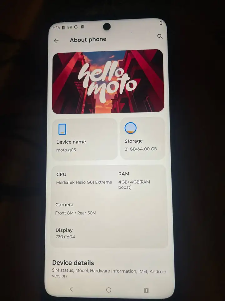 Motorola g05 и Motorola g45 5g