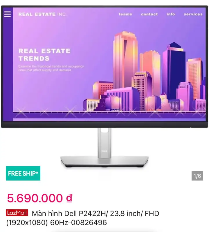 Монитор Dell P2422H