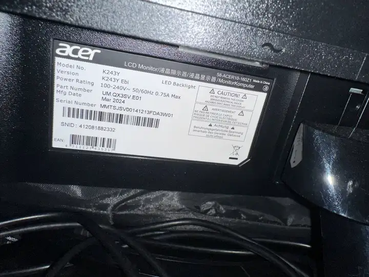 Монитор Acer K243Y E 23.8" IPS Full HD 100 Гц