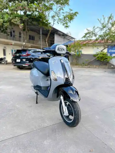 Электроскутер Dibao Vespa GTDD Серо-зеленый