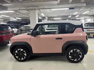 Электромобиль Vinfast VF3 Plus 2026, розовый с белой крышей