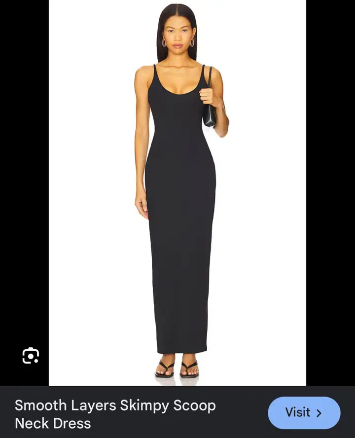Платье Skims Smooth Layers Skimpy Scoop Neck Dress