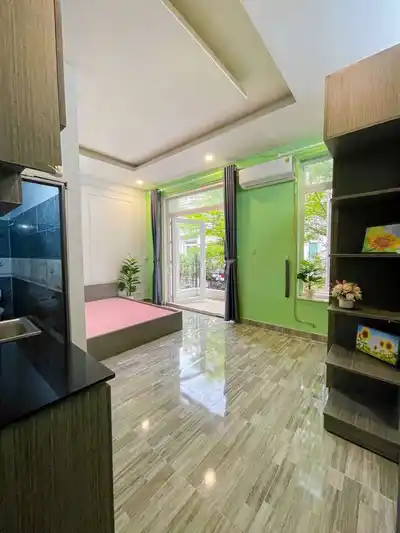 Студия с балконом у CityLand и Emart Phan Văn Trị