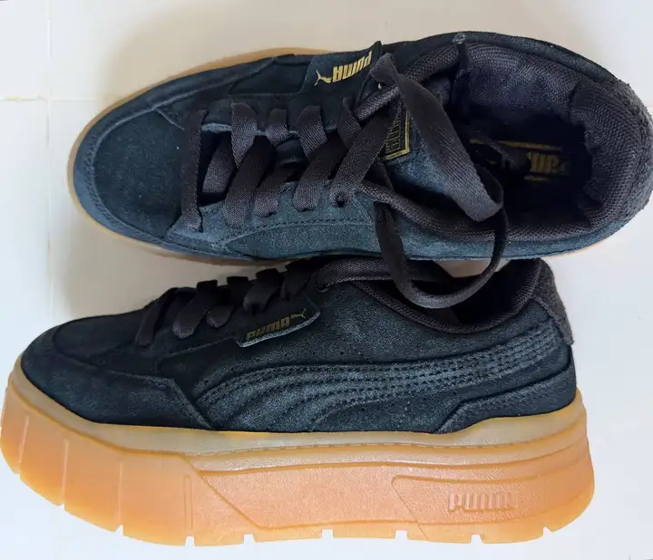 Original Puma Platform Sneakers EU38 Black Suede
