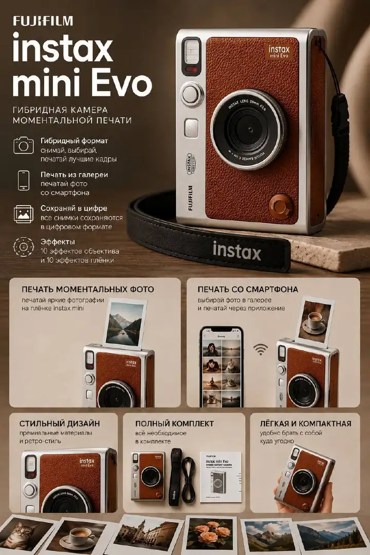 Fujifilm Instax Mini Evo Brown