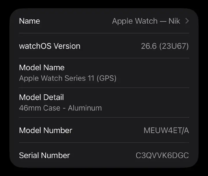 Apple Watch series 11 46mm jet black