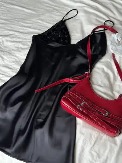 Платье ZARA, двойной топ, утягивающий боди, купальник, велосипедки, красная сумка