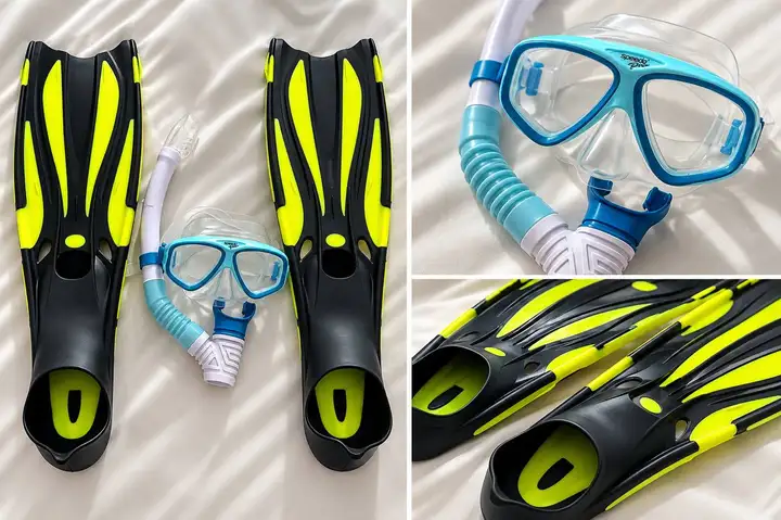 Комплект для снорклинга: маска Speedo Dive + ласты