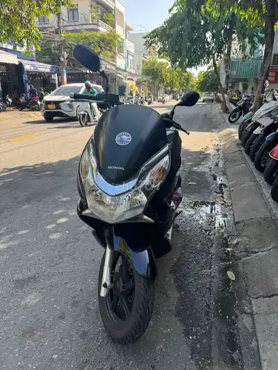 Honda PCX, скутер, черный, красный