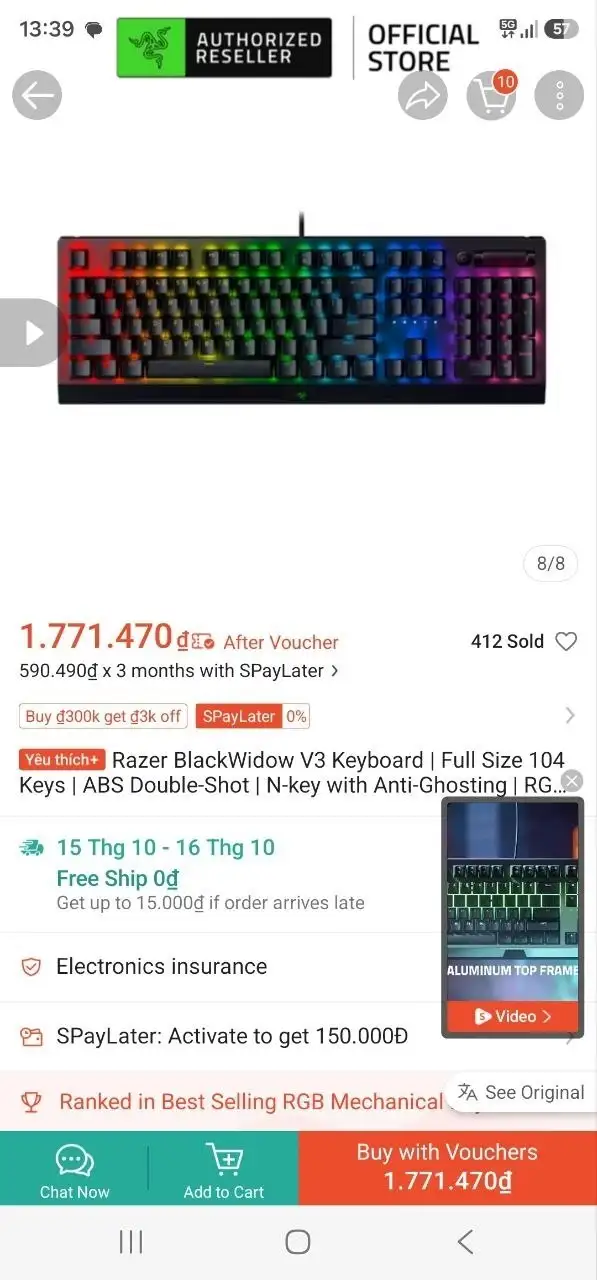 Механическая клавиатура Razer BlackWidow V3