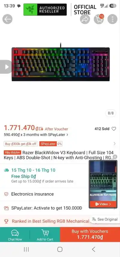Механическая клавиатура Razer BlackWidow V3