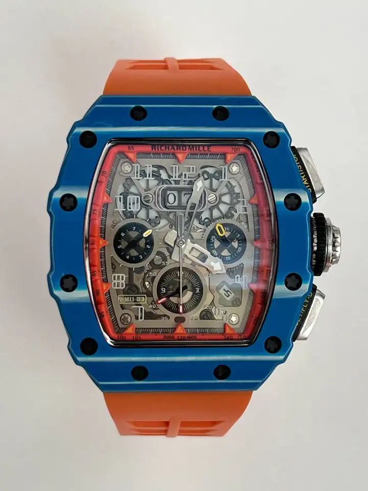 Часы Richard Mille RM11-03 (Blue/Orange) — Премиум Копия