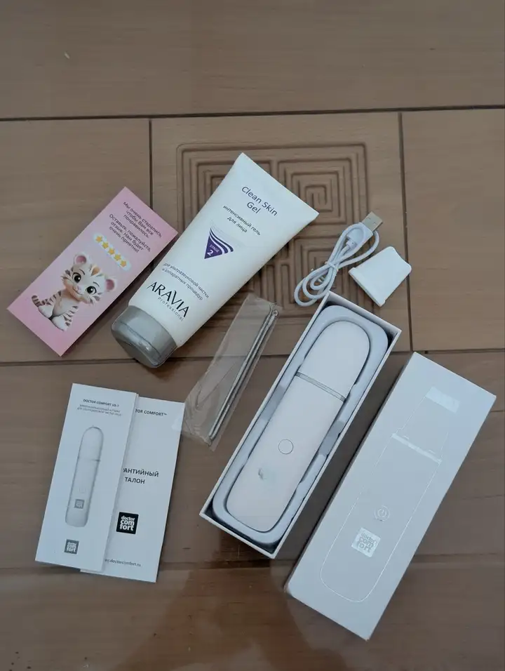 Набор для УЗ-чистки лица Doctor Comfort + гель ARAVIA