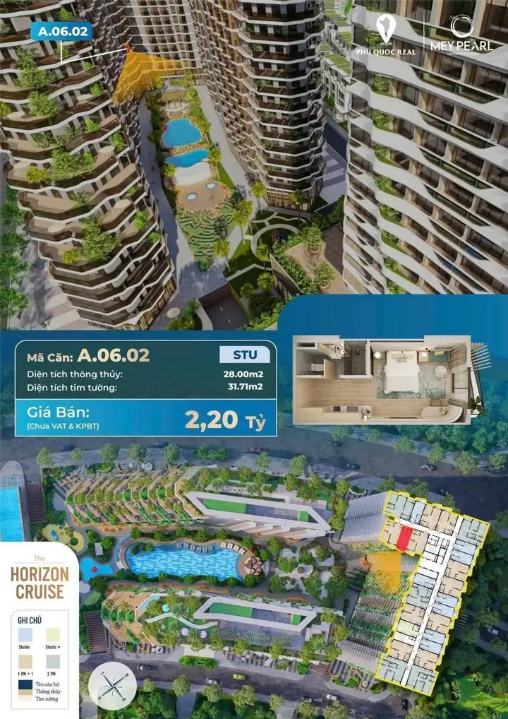 Студия в жилом комплексе MeyPearl Harmony Phu Quoc