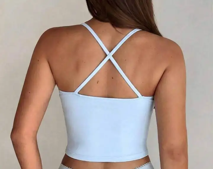 Спортивный топ с открытой спиной Baby Blue XS