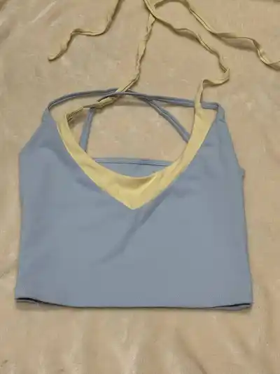 Спортивный топ с открытой спиной Baby Blue XS
