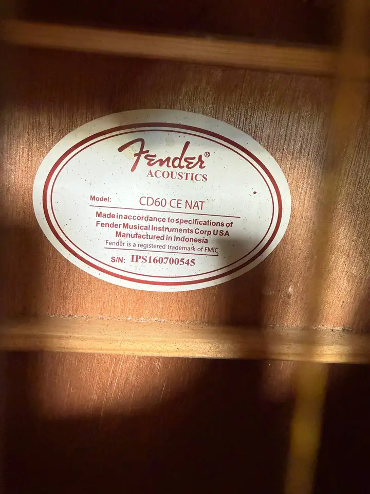 Гитара акустическая FENDER CD 60 CE NAT