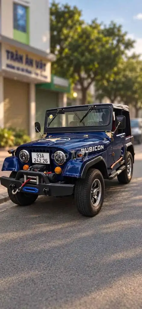 Jeep CJ5 Rubicon 1975, синий, механическая коробка передач