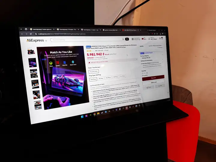 Сенсорный монитор Generic J585J32 FHD 120 Гц 18''