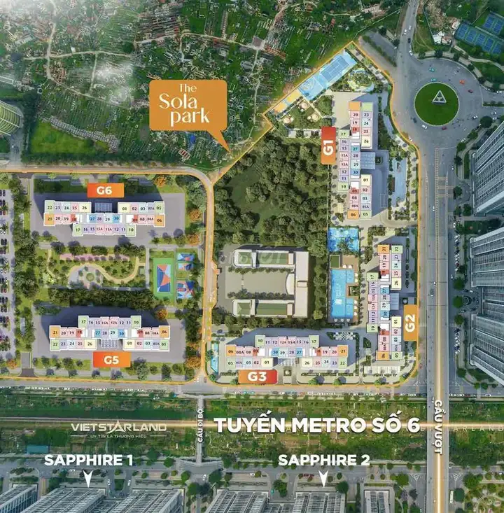 1N+1 G6 Sola Park 43м² Vinhomes Smart City срочно