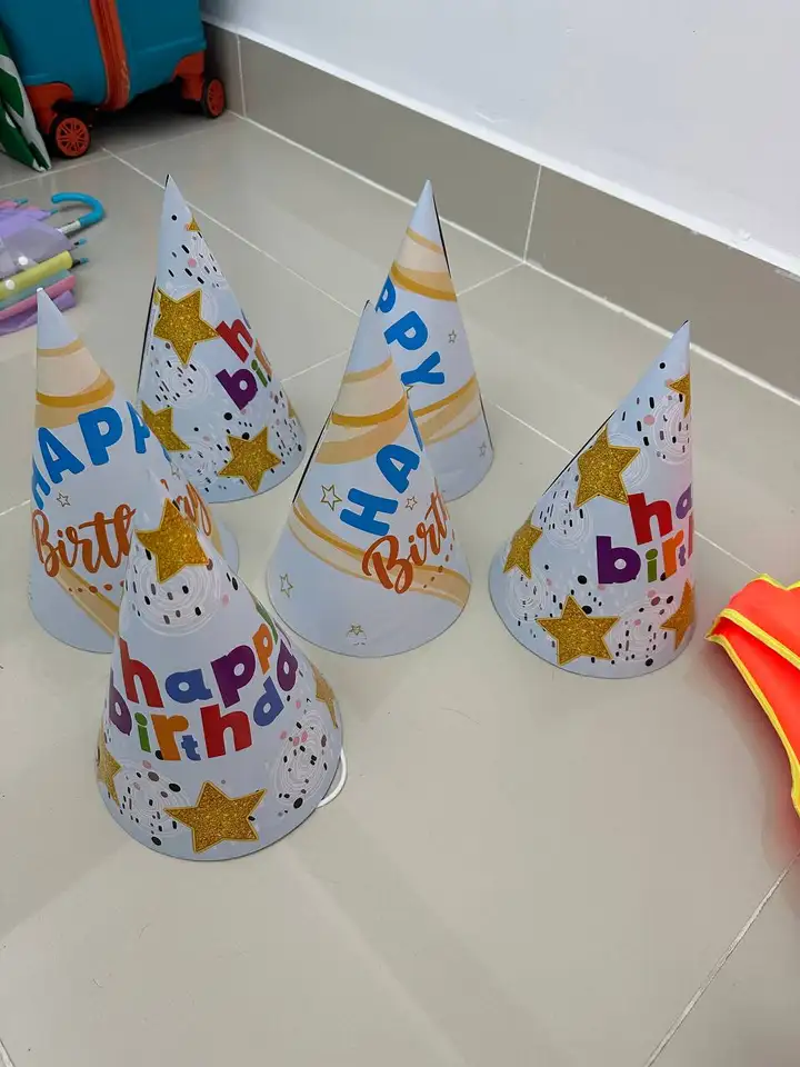 Колпачки happy birthday 6 штук