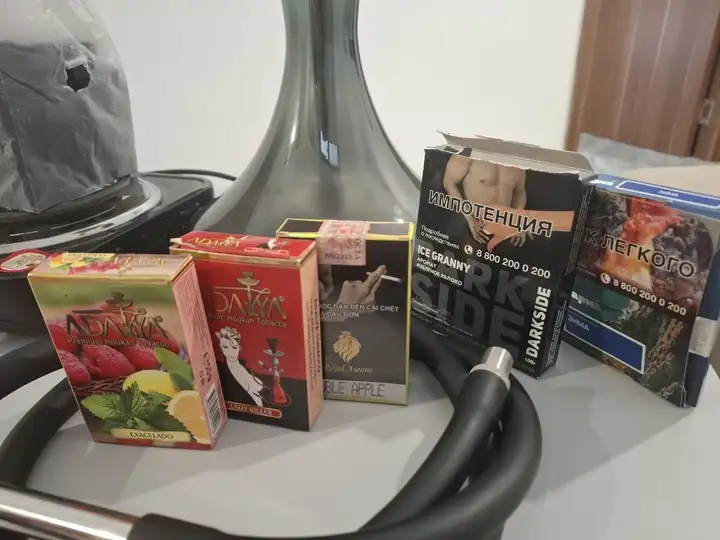 Кальян с аксессуарами и табак